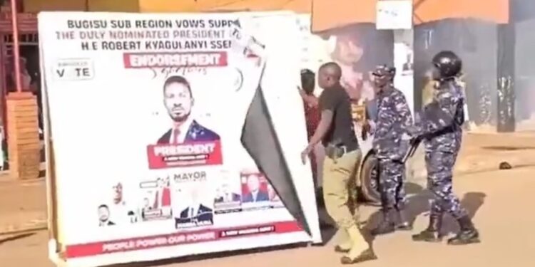 Police Launches Investigations into Officers Who Defaced Bobi Wine Posters