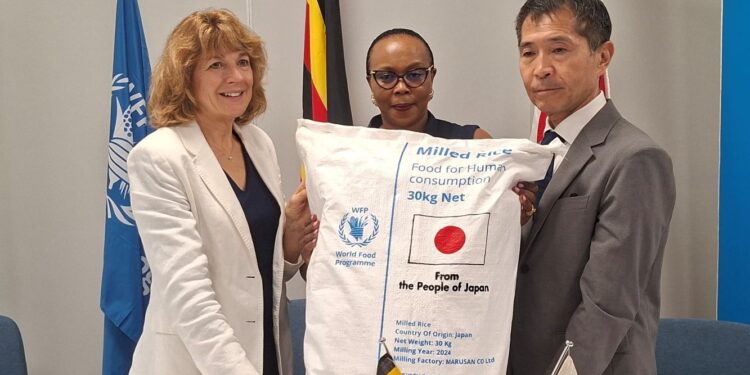Japan Contributes 1,159 Metric Tons of Rice to Support Refugees in Uganda