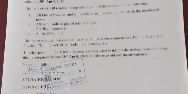 Kafunjo‑ Mirama Town Council Announces Major Trade‑Order Enforcement to Clean Up Streets