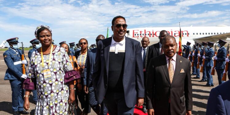IGAD’s Executive Secretary Workneh Gebeyehu Arrives Ahead of Museveni’s Swearing In Ceremony