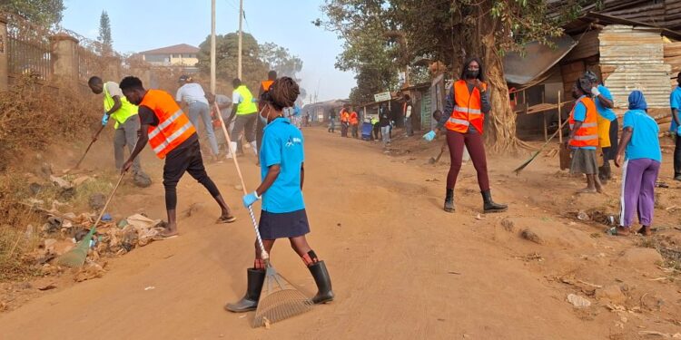 Nkumba University Students, Staff and Community Unite To Partake in National Cleaning Day