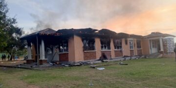 Two Dead As Refugees Burn OPM, Police Buildings Over Disputed Elections In Imvepi Settlement