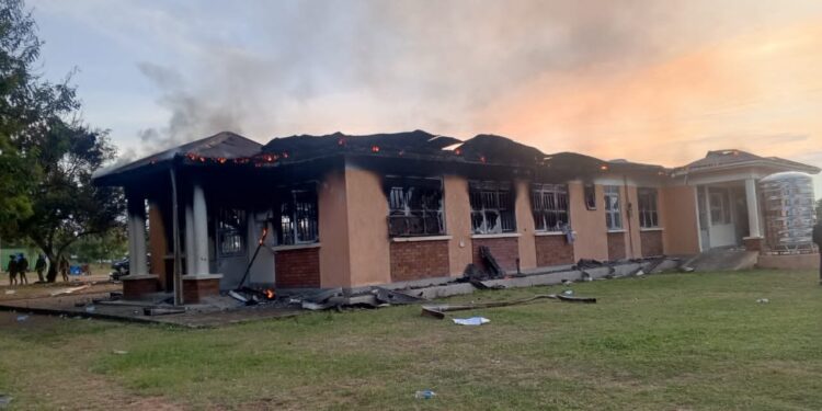 Two Dead As Refugees Burn OPM, Police Buildings Over Disputed Elections In Imvepi Settlement