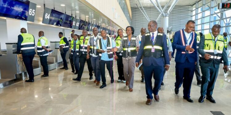 Parliament’s COSACE Tours New Developments at Entebbe Airport, Credits UCAA
