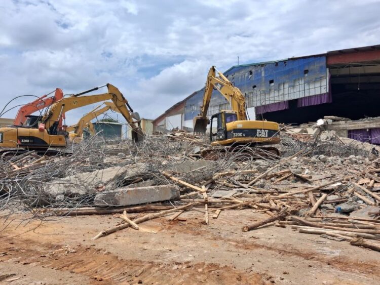 Some of the excavators that were deployed in the ongoing rescue efforts at Brother Ronnies Holy City Church in Bwerenga, Katabi Town Council, Wakiso District